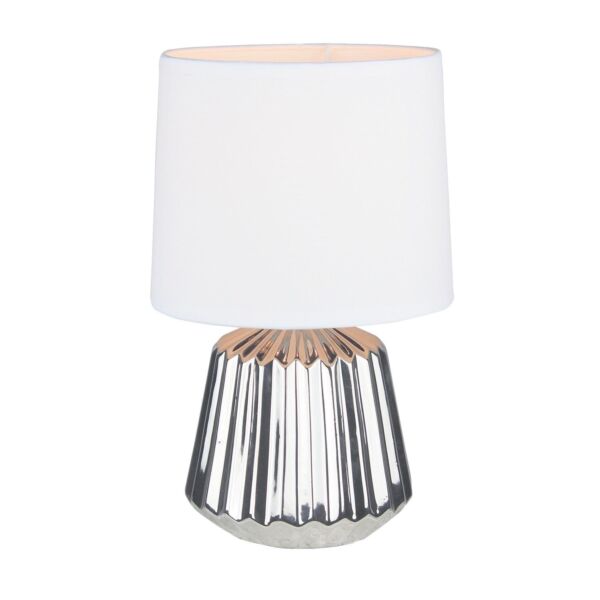 Jess - Chrome Ceramic Lamp