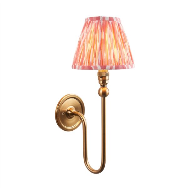 Endon Lighting - Santiago - 115027 - Aged Brass Pink Wall Light