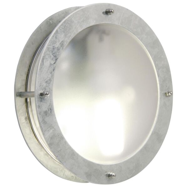 Nordlux - Malte - 21861031 - Galvanized Steel Frosted Glass IP54 Outdoor Bulkhead Light