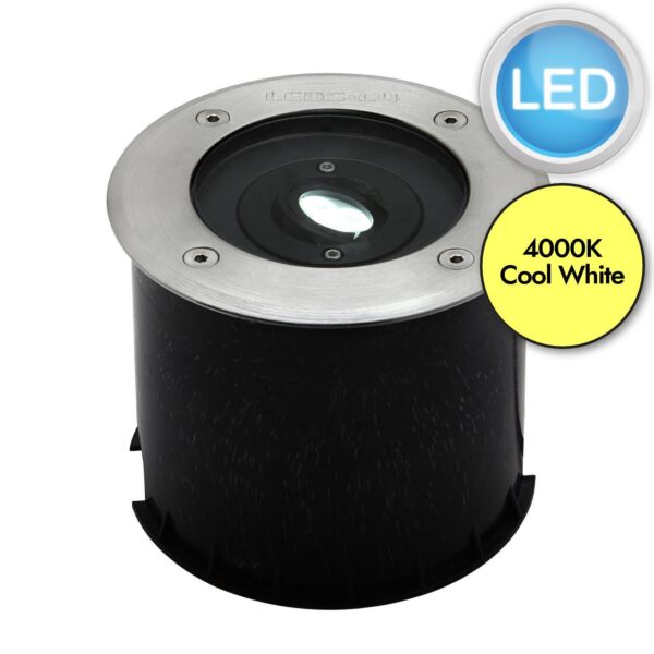 Lutec - Gea - 7703602012 - LED Black Clear Glass IP67 Outdoor Ground Light