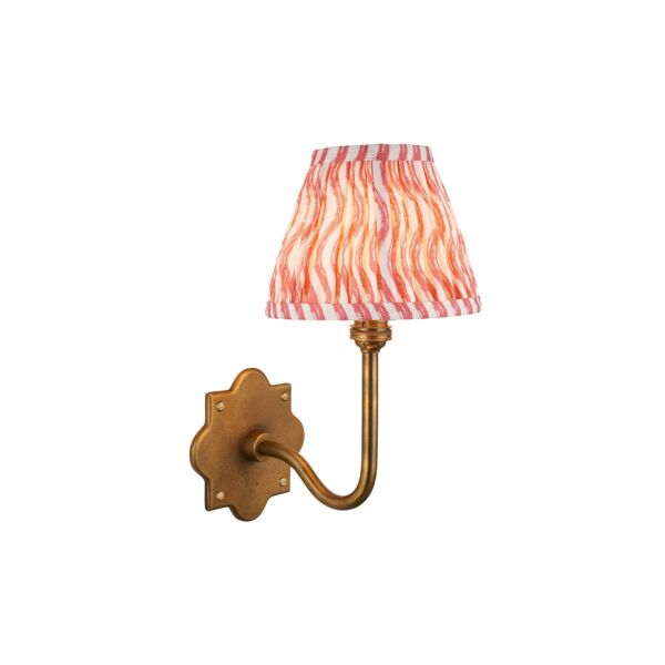 Endon Lighting - Anvil - 113733 - Antique Brass Pink Wall Light