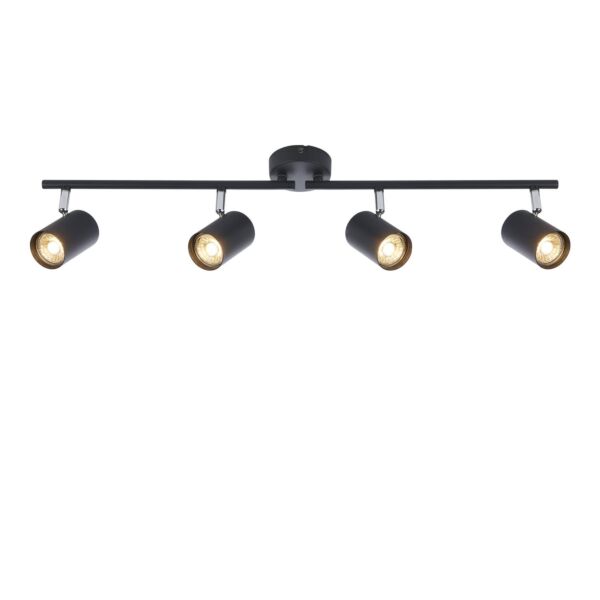 Saxby Lighting - Arezzo - 101335 - Black 4 Light Ceiling Spotlight