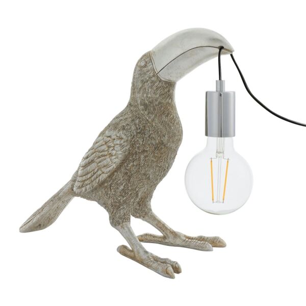 Pont - Vintage Silver Parrot Table Lamp