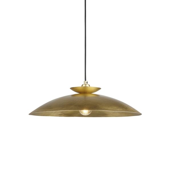 Dorsey - Hammered Brass Natural Ceiling Pendant Light