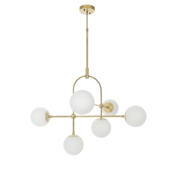 Nostalgia - Matt Antique Brass 6 Light Semi flush