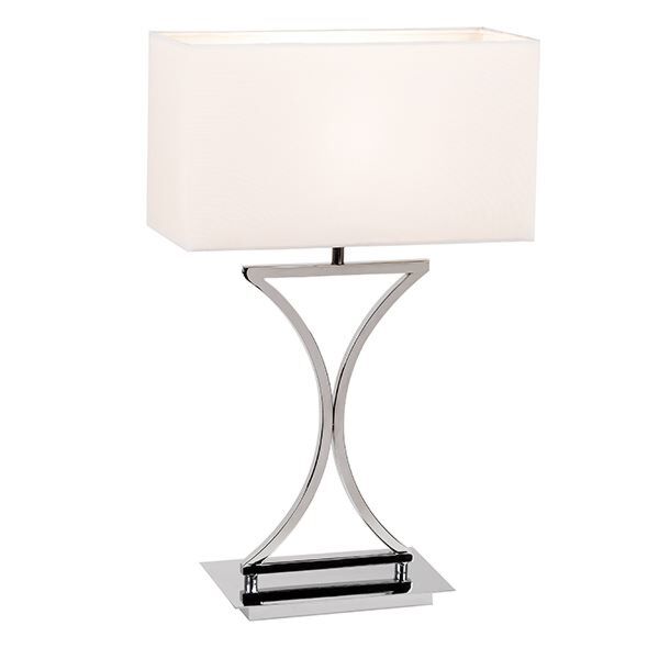 Endon Lighting - Epalle - 96930-TLCH - Chrome White Table Lamp With Shade