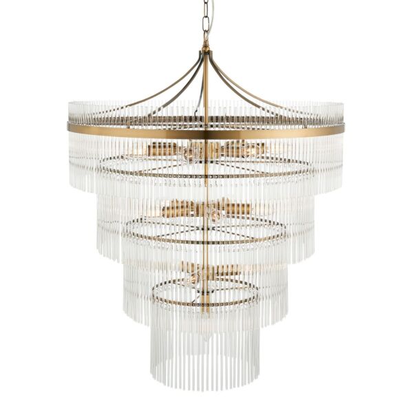 Endon Lighting - Marietta - 112576 - Antique Brass Clear Glass 16 Light Chandelier