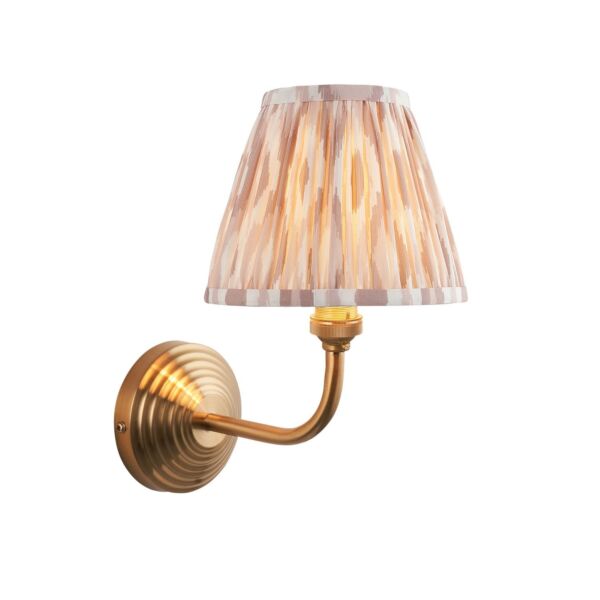Endon Lighting - Obelisk Arc & Ikat 16cm - 115685 - Aged Brass Neutral Wall Light