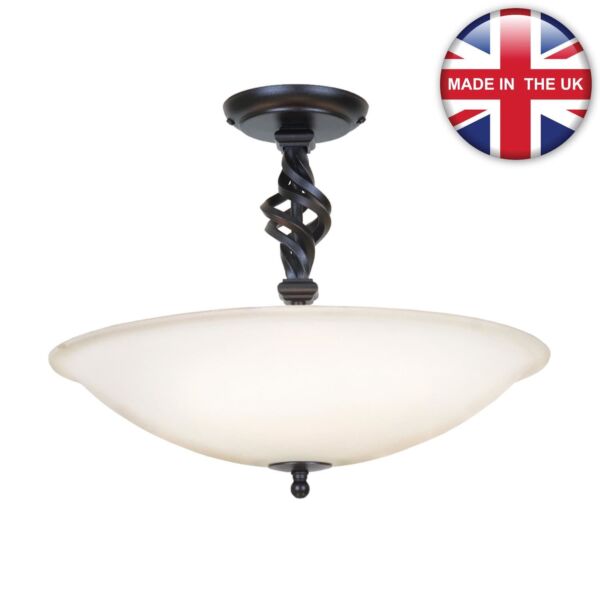 Elstead - Pembroke PB-SF-A-BLACK Semi-Flush