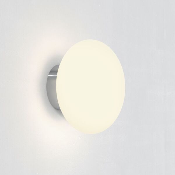 Astro Lighting - Zeppo Chrome Wall 1176004 - IP44 White Glass Wall Light