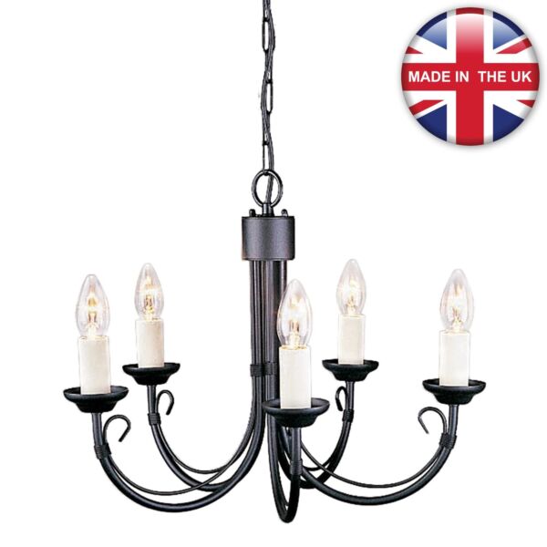 Elstead - Chartwell CH5-BLACK Chandelier