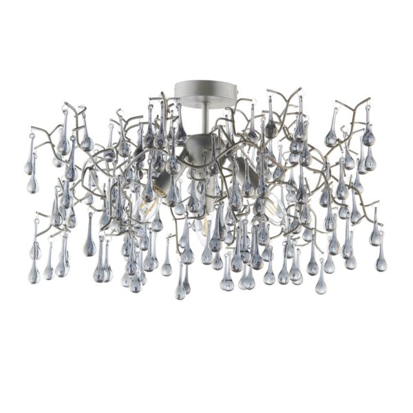 Splendour - Aged Silver Jewelled Semi flush