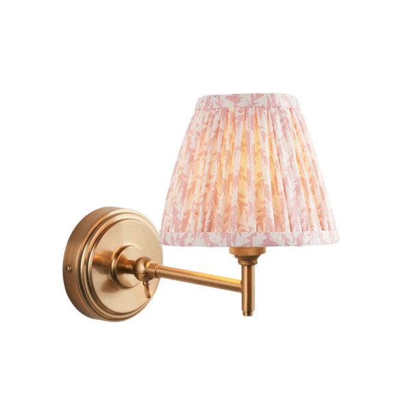 Endon Lighting - Step Fold & Leaf 16cm - 115795 - Aged Brass Peach Wall Light