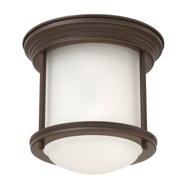 Quintiesse - QN-HADRIAN-MINI-F-OZ-OPAL - Hadrian 1 Light Flush Mount - Opal Glass - Oil Rubbed Bronze