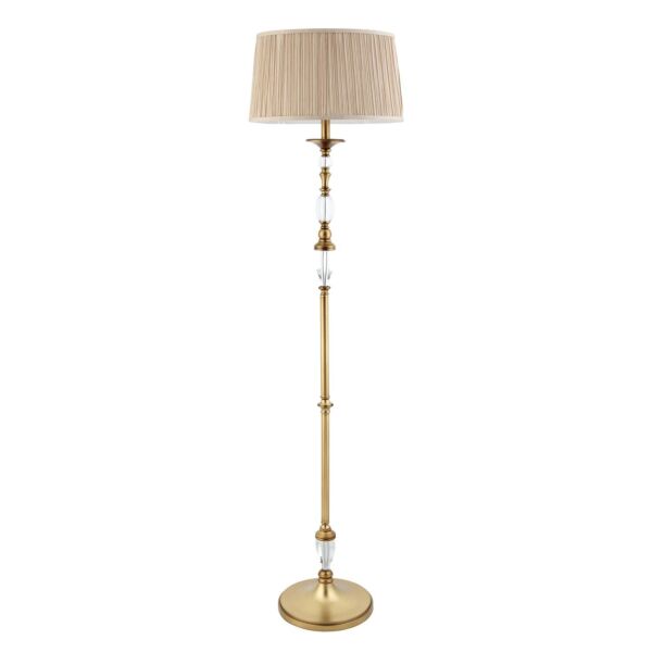 Interiors 1900 - Polina - 70811 - Antique Brass Beige Floor Lamp