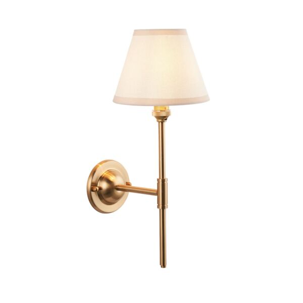 Endon Lighting - Dome T Bar & Ivy 16cm - 115619 - Aged Brass Vintage White Wall Light