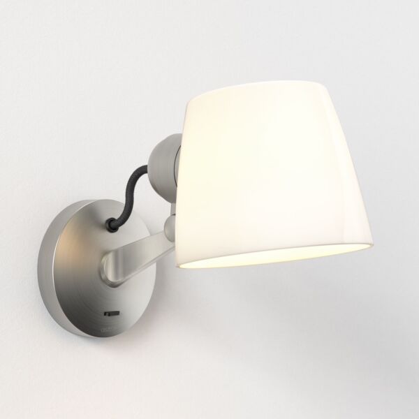 Astro Lighting - Imari - 1460006 - Nickel White Porcelain Adjustable Wall Light