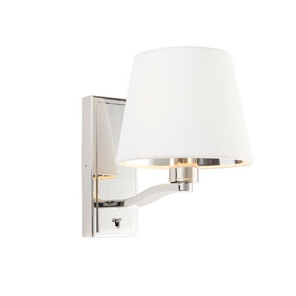 Endon Lighting - Harvey - 73026 - Nickel Vintage White Wall Light