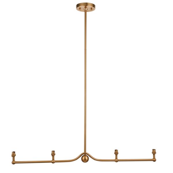 Endon Lighting - Santiago - 108211 - Aged Brass 4 Light Bar Ceiling Pendant Light