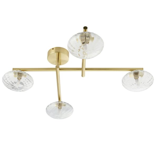 Kai - Satin Brass Bathroom 4 Light Fitting