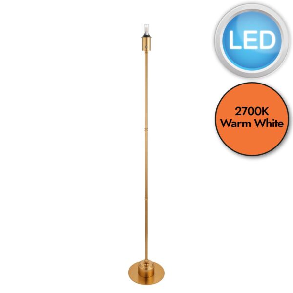 Endon Lighting - Burley Rechargeable - 110460 - LED Aged Brass Touch Base Only Floor Lamp