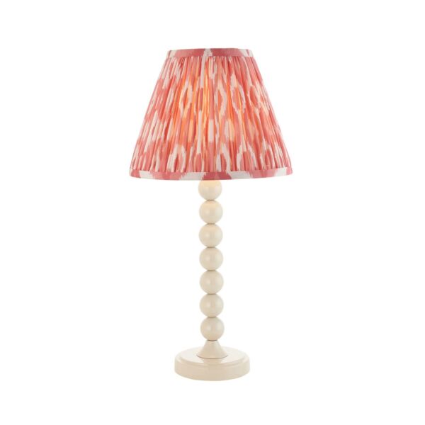 Endon Lighting - Higgledy & Ikat 25cm - 114684 - White Pink Table Lamp With Shade