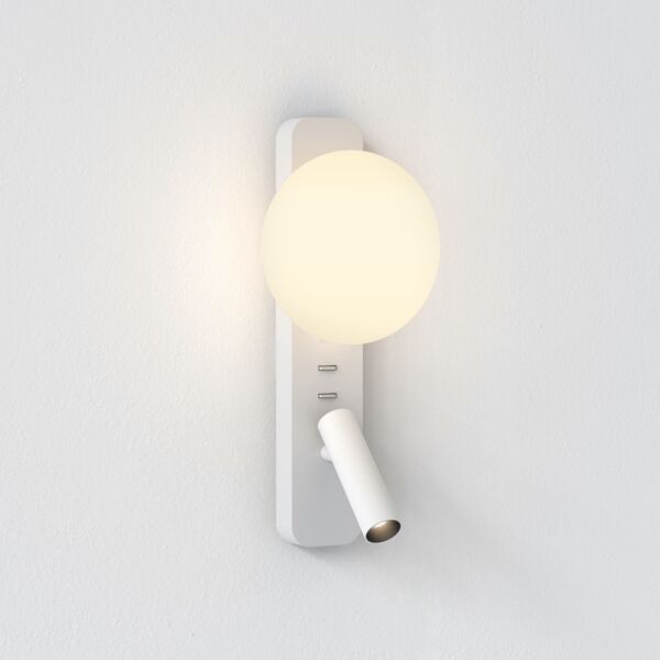 Astro Lighting - Zeppo - 1176008 - White Frosted Glass Reading Wall Light