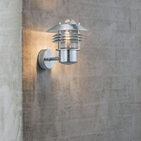 Nordlux - Vejers - 25091031 - Galvanized Steel Clear Glass IP54 Outdoor Wall Light
