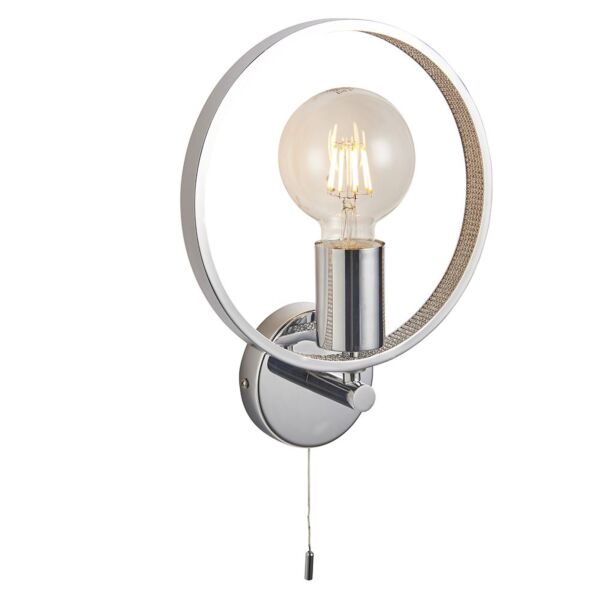 Endon Lighting - Merola - 96002 - Chrome Clear Faceted IP44 Bathroom Wall Light