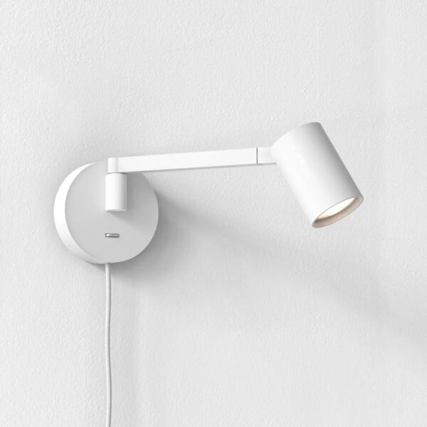 Astro Lighting - Ascoli - 1286137 - White Swing Plug In Plug In Reading Wall Light