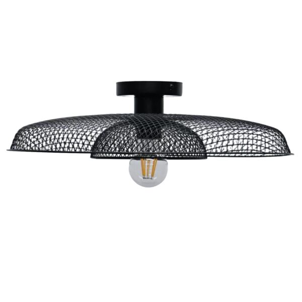 Cassidy - Black Metal Wire Layered Flush Ceiling Light