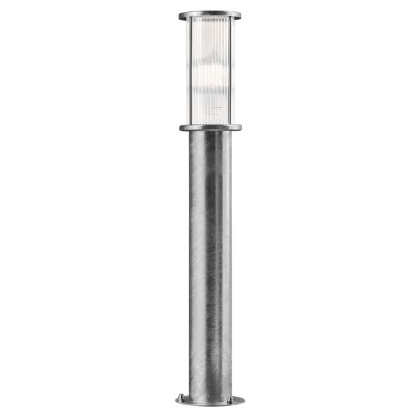 Nordlux - Linton - 2218308031 - Galvanized Steel Clear Ribbed Glass IP54 Outdoor Post Light