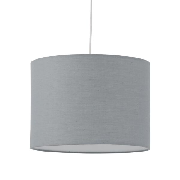 Grey Textured Cotton 25cm Pendant Lightshade