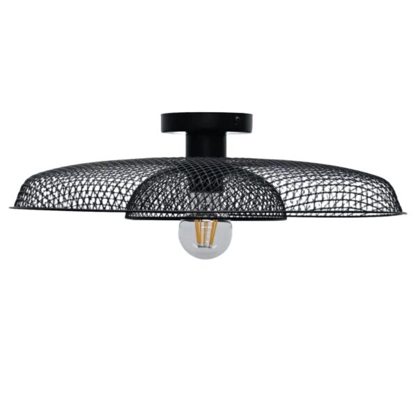 Cassidy - Black Metal Wire Layered Flush Ceiling Light