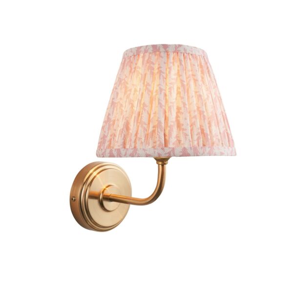 Endon Lighting - Step Arc & Leaf 20cm - 116047 - Aged Brass Peach Wall Light