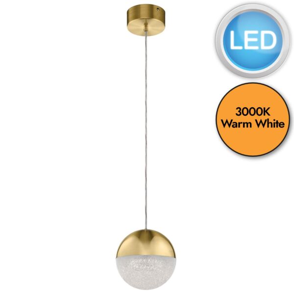 Quintiesse - Moonlit - QN-MOONLIT-P-CG - LED Champagne Gold Zirconia Chip Ceiling Pendant Light