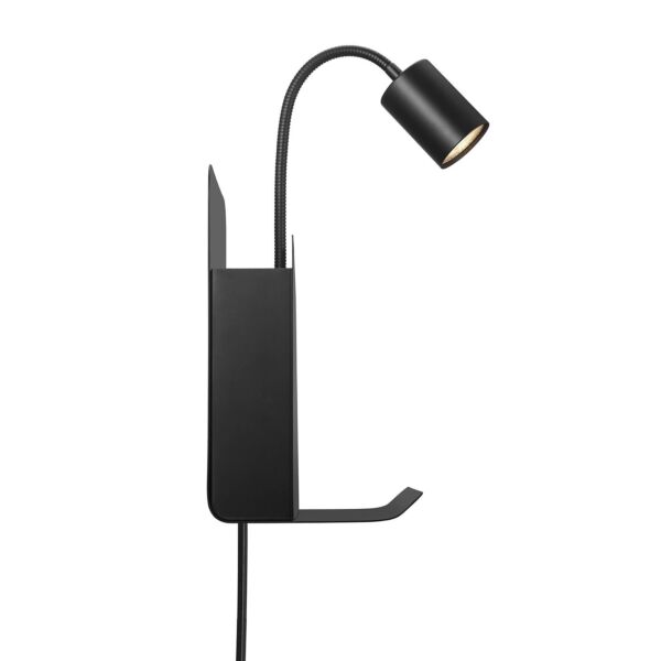 Nordlux - Roomi - 2112551003 - Black USB Power Output Plug In Reading Wall Light