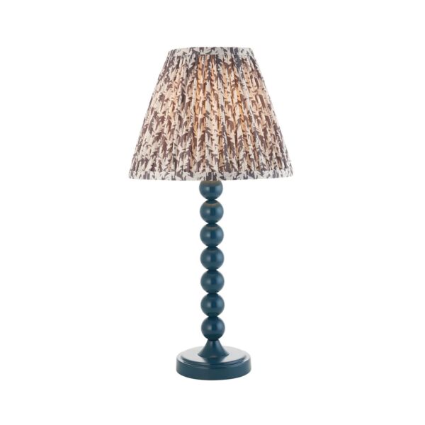 Endon Lighting - Higgledy & Leaf 25cm - 114712 - Blue Grey Table Lamp With Shade