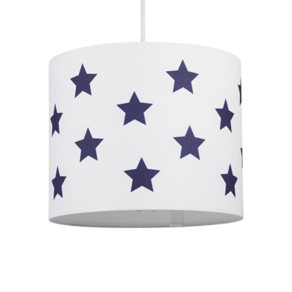 White with Blue Stars 25cm Light Shade