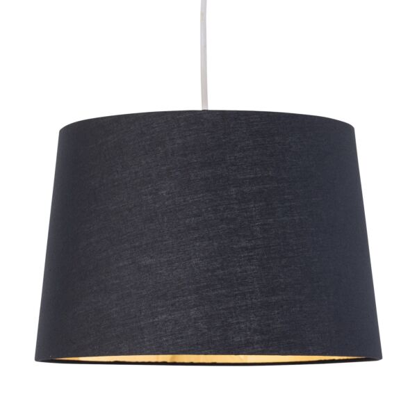 Zoey - Black with Gold Inner 28cm Easy Fit Pendant or Lamp Shade