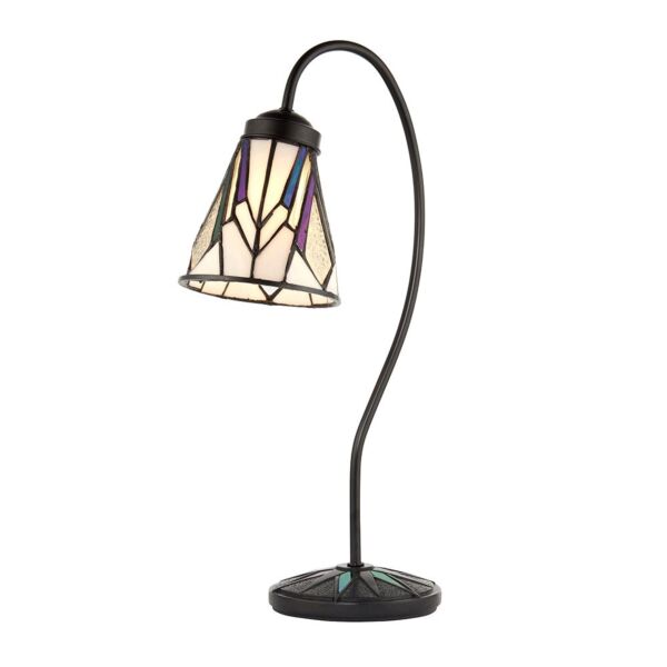 Interiors 1900 - Astoria - 74364 - Dark Bronze Tiffany Glass Table Lamp