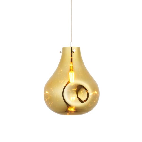 Velasquez - Chrome Gold Glass Ceiling Pendant Light