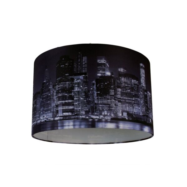 Digitally Printed Shade with New York City Skyline 320mm Diameter