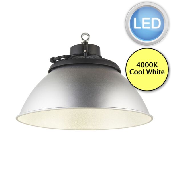 Saxby Lighting - HeliosPRO - 106736 & 106738 - LED Black Brushed Aluminium IP66 Ceiling Pendant Light