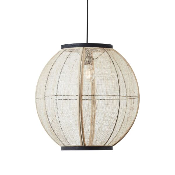 Endon Lighting - Zaire - 101688 - Black Natural Ceiling Pendant Light