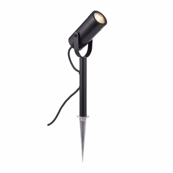 Saxby Lighting - Palin - 75438 - Black Clear Glass IP44 Outdoor Spike Light