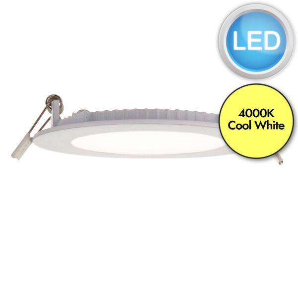 Saxby Lighting - Siriodisc - 90955 - LED White Frosted IP44 6w 4000k 120mm Dia Recessed Ceiling Downlight