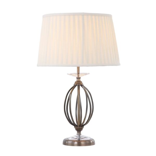 Elstead Lighting - Aegean - AG-TL-AGED-BRASS - Aged Brass Ivory Table Lamp With Shade