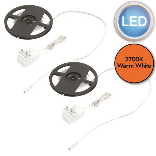 Set of 2 Waterproof 5m LED Tape Lights