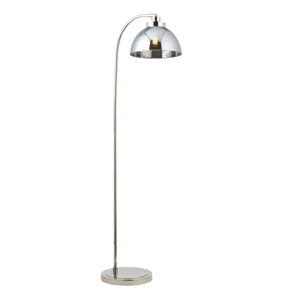 Endon Lighting - Caspa - 100045 - Nickel Mirrored Glass Floor Reading Lamp